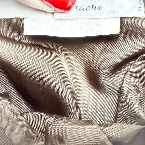 YSL Saint Laurent Rive Gauche Paris Brown Pencil Skirt Pockets VTG Size 34 - Picture 5 of 7